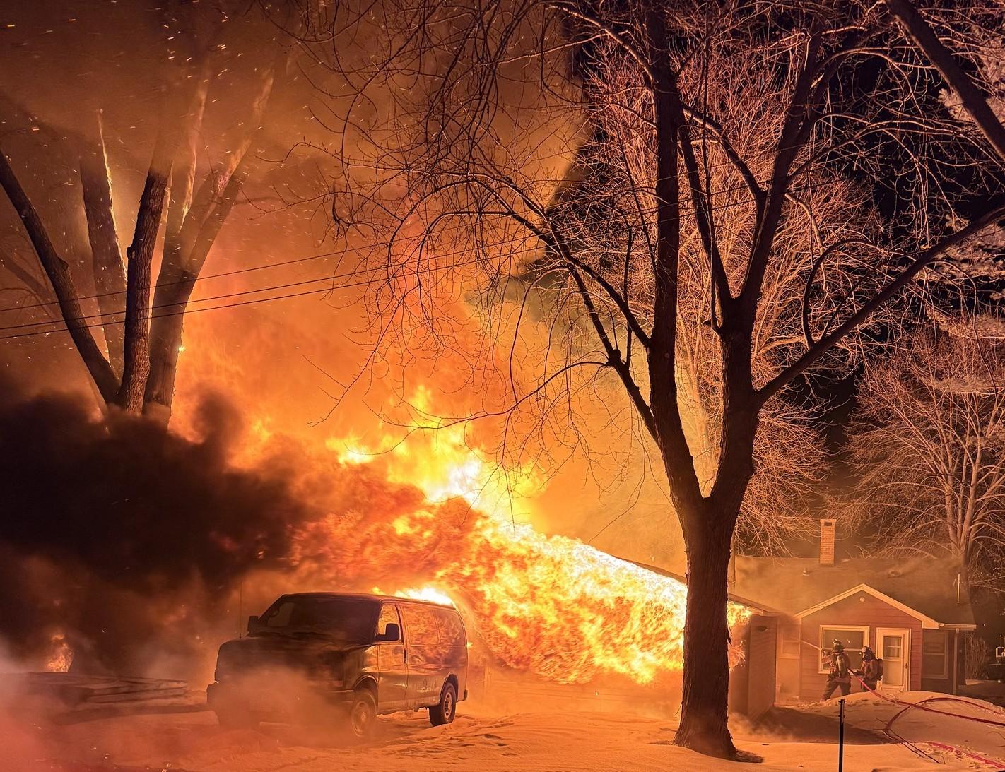 Major Fire in Fox Lake