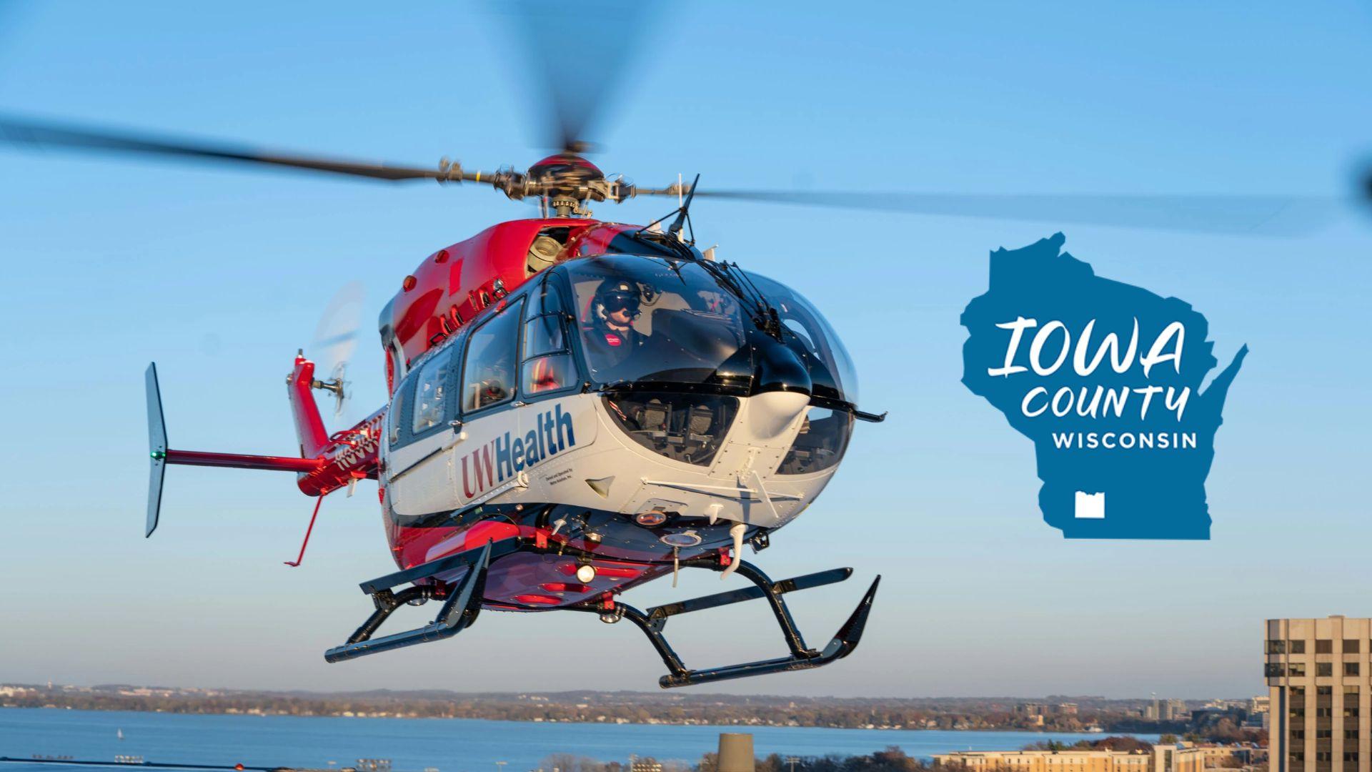 Med Flight to land in Iowa County, part of training event